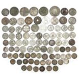 Antique and later British and world coinage, some silver including half crowns, florins, 1970