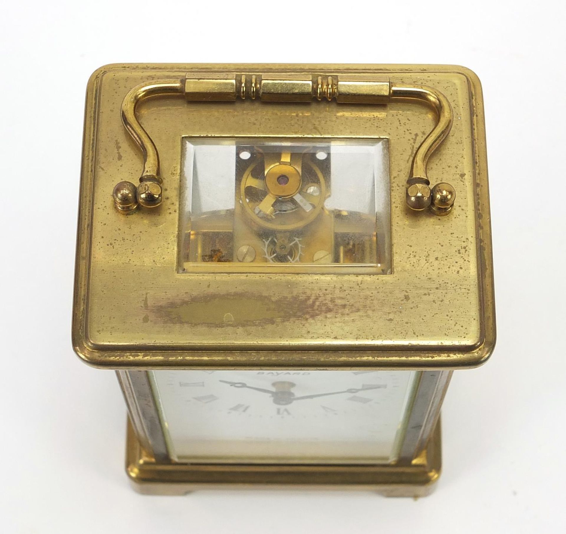 Bayard eight day brass cased carriage clock, 11.5cm high : - Bild 7 aus 8