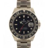 Rolex, gentleman's GMT Master II automatic wristwatch with date aperture and box, Ref 16710,