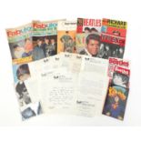Vintage Beatles ephemera including fan club letter and The Beatles Magazine :