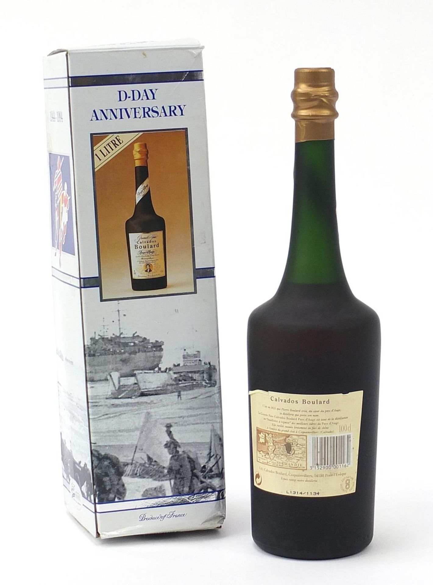 One litre bottle of D-Day anniversary Calvados Boulard with box : - Image 2 of 2