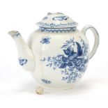 Booths teapot decorated with butterflies amongst flowers, 19cm in length :