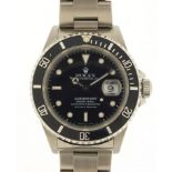 Rolex, gentleman's Submariner automatic wristwatch with date aperture, Ref 16610, Serial number