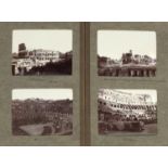 Early 20th century black and white photograph album of Italy including St Peter's Square, Rome