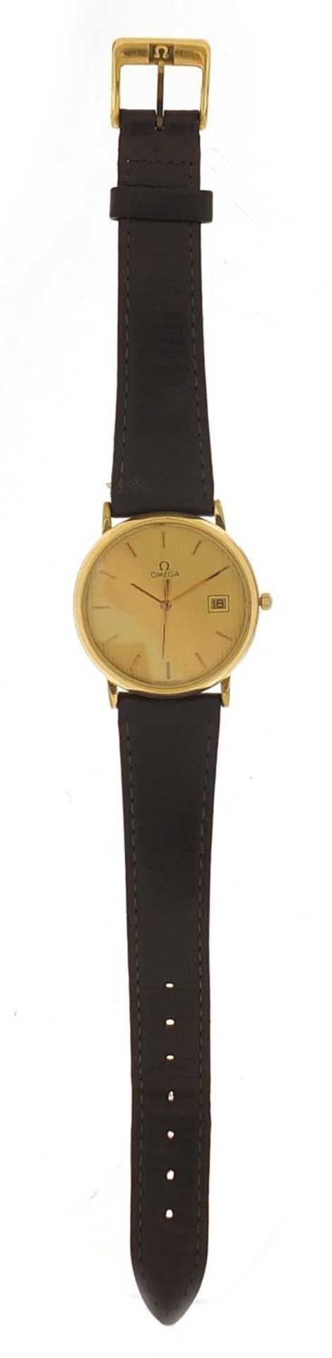 Omega Deville, gentlemen's quartz wristwatch with date aperture, 32.0mm in diameter : - Image 2 of 7