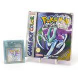 Pokemon crystal version cartridge for Gameboy Colour with box and instructions :