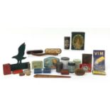 Vintage and later tins and advertising including Sprinko and Rodien rat poison :