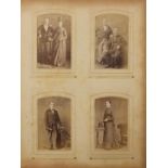 Two Victorian cabinet card albums containing cabinet cards :