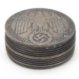 German military interest snuff box, 5cm in diameter :