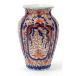 Japanese Imari vase hand painted with phoenixes and flowers, 26cm high :