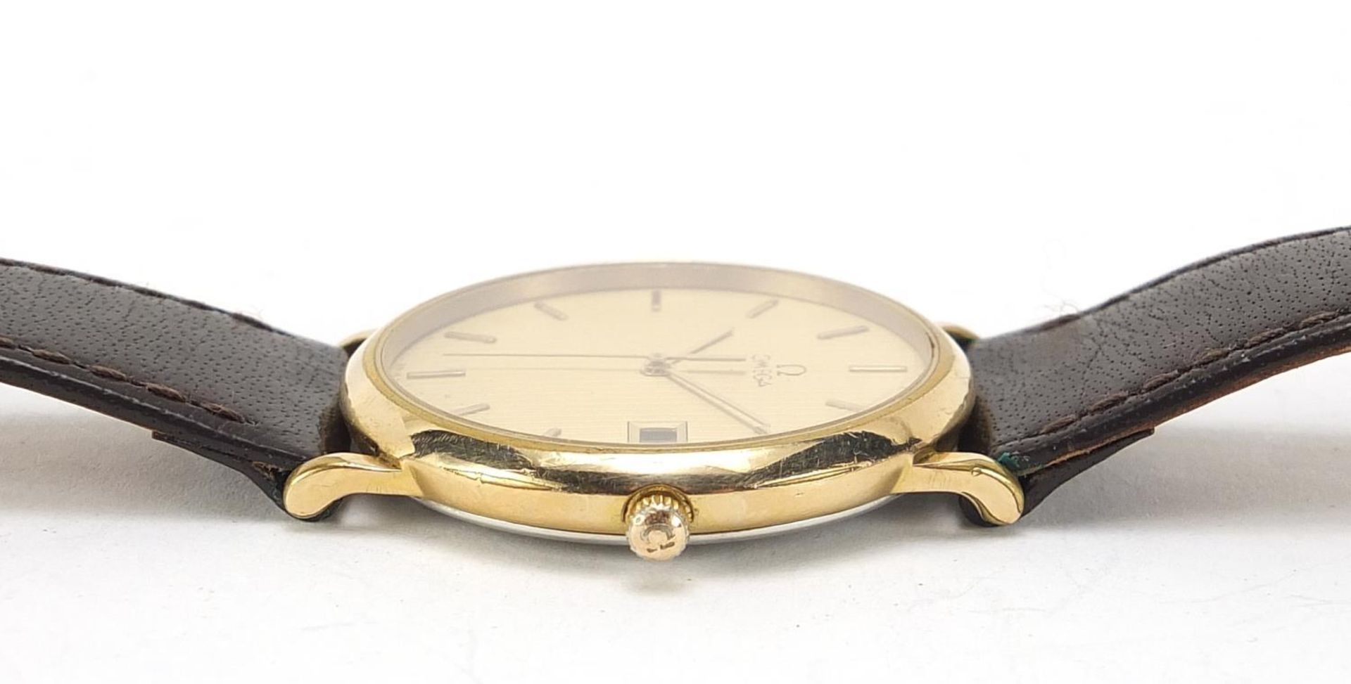 Omega Deville, gentlemen's quartz wristwatch with date aperture, 32.0mm in diameter : - Image 3 of 7