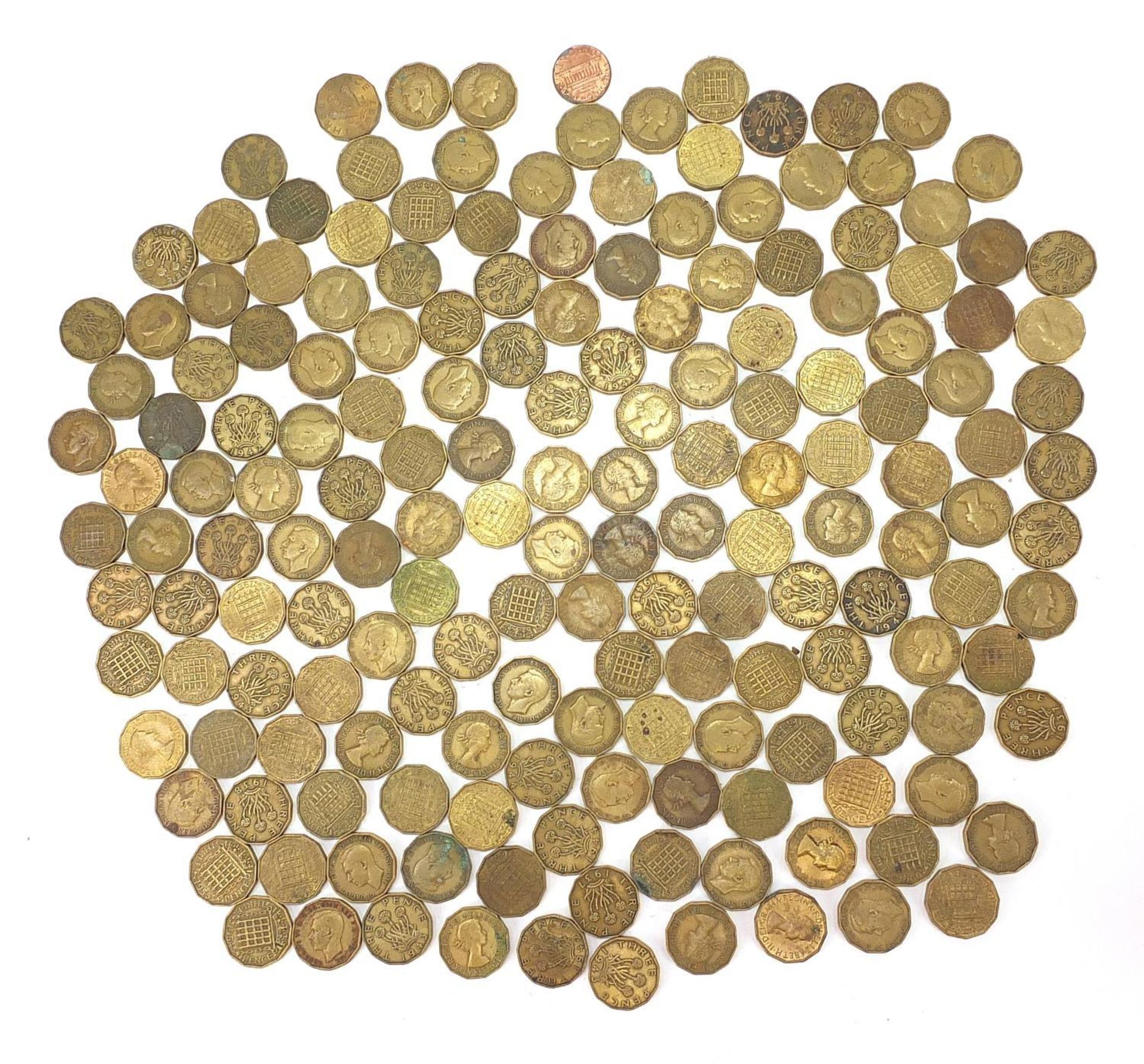 Collection of British pre decimal threepences :