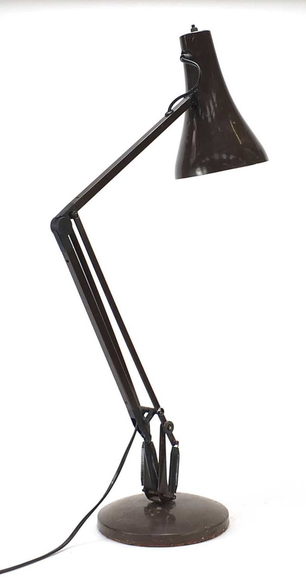 Vintage brown enamel anglepoise lamp, model 90 made in England : - Image 2 of 2