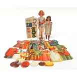 Lithographic Nestlé advertising dress up dolls, the largest piece 26.5cm in length :