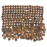 Large collection of British pennies :