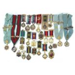 Twenty six Royal Order of Buffalo enamel jewels with various bars :