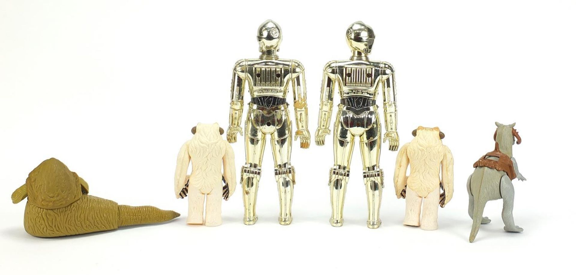 Six large vintage Star Wars action figures including two gold C-3PO, 31.5cm high : - Bild 4 aus 6