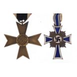 Two German military interest medals including a Mother's Cross :