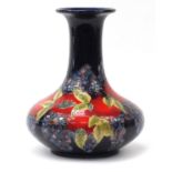 Large William Moorcroft style vase hand painted with a pomegranate, 42cm high :