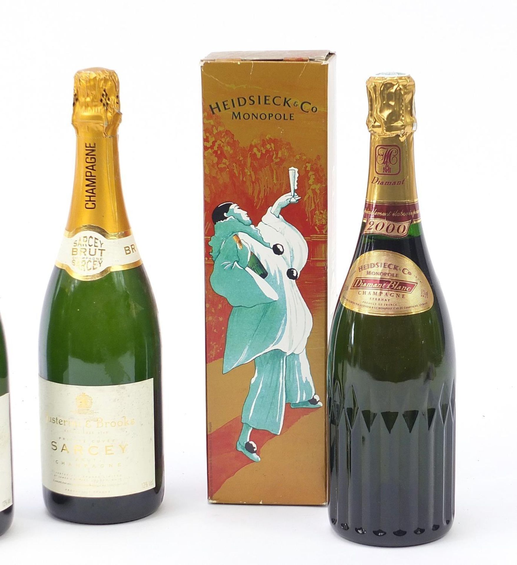 Three bottles of Champagne comprising two Justerini & Brooks Sarcey and Heidsieck & Co with box : - Image 3 of 4