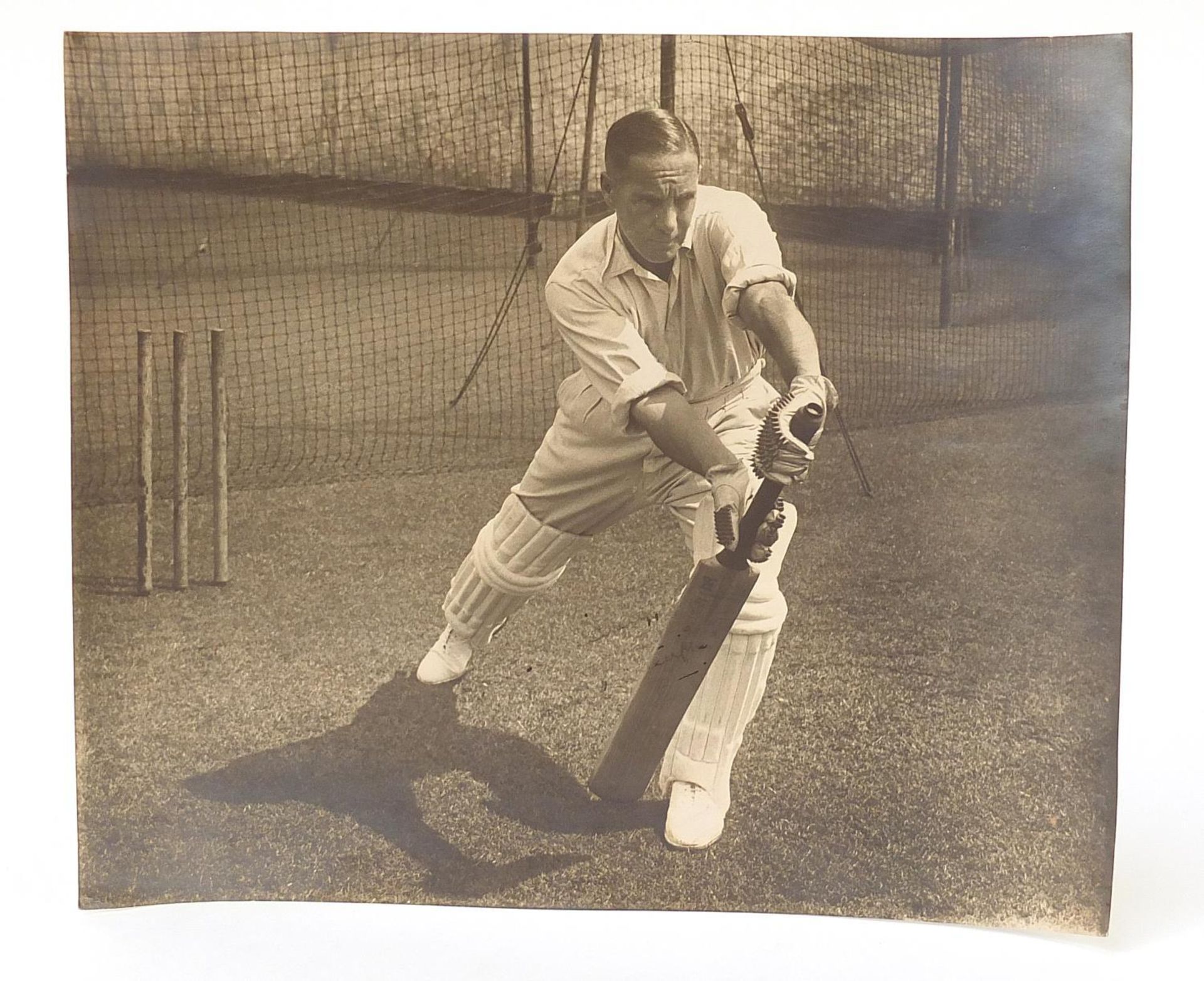 Cricketing interest photograph signed by Herbert Sutcliffe :