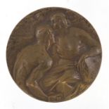 1906 Milan exhibition bronze medallion, 6cm in diameter :