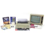 Vintage Amstrad PW8512 games console with game, keyboard and accessories :