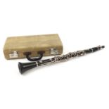 Rosewood five piece clarinet with SML Paris mouthpiece, impressed Made in England 138400 to one