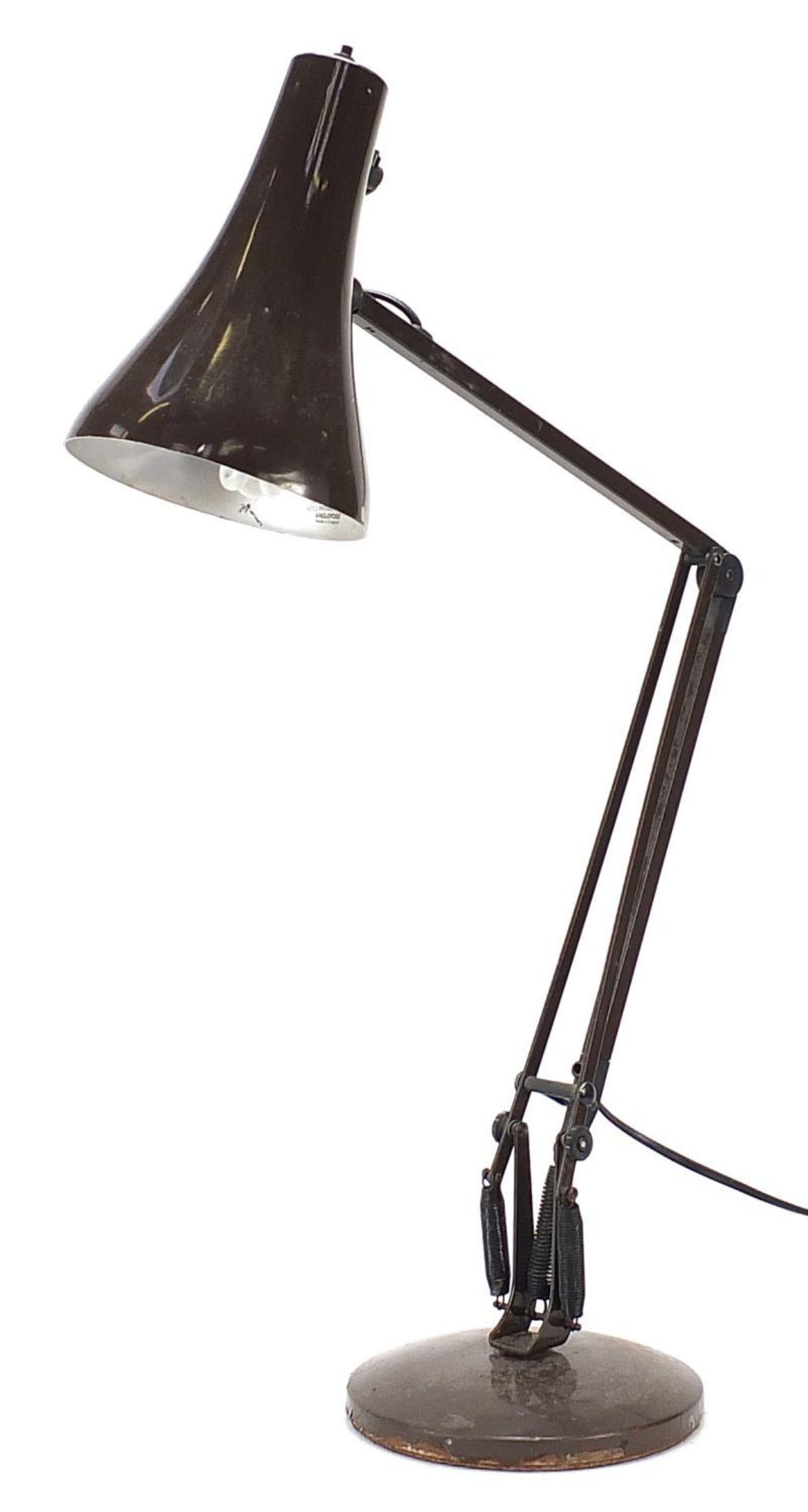 Vintage brown enamel anglepoise lamp, model 90 made in England :