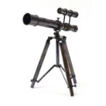 Military interest table telescope with tripod stand, 32cm high :