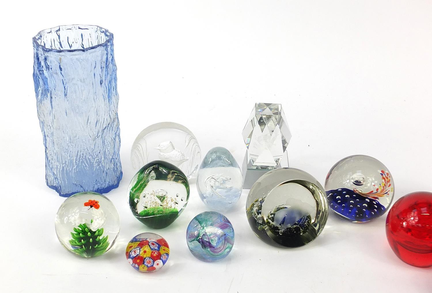 Art glassware including Caithness and Millefiori paperweights, the largest 20.5cm high : - Image 2 of 6