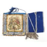 Two Victorian masonic silk sashes including one with sequins by G Tutill :