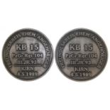 Two German military interest Afrika Korps medallions, each 6.5cm in diameter :
