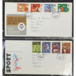 Collection of stamps and first day covers, predominantly arranged in albums :