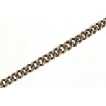 Graduated silver watch chain with T bar, 34cm in length, 43.4g :