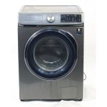 Silver Samsung 10kg washing machine, model VW10N645RBX, 85cm H x 59.5cm W x 65cm D