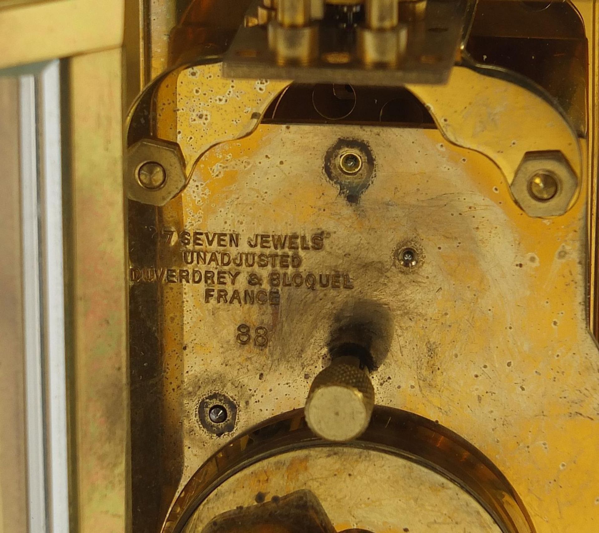 Bayard eight day brass cased carriage clock, 11.5cm high : - Bild 6 aus 8