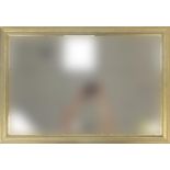 Gilt framed bevel edged wall mirror, 96.5cm x 65cm :