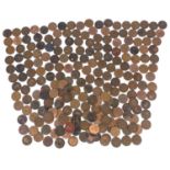 Large collection of British pennies :