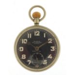 Zenith, British military issue open face pocket watch with subsidiary dial, movement numbered