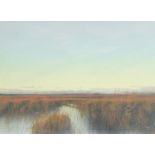 Marshland, gouache, mounted, framed and glazed, 33.5cm x 24cm excluding the mount and frame :