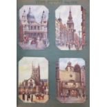Early 20th century and later postcards including Oilette street scenes and flowers :