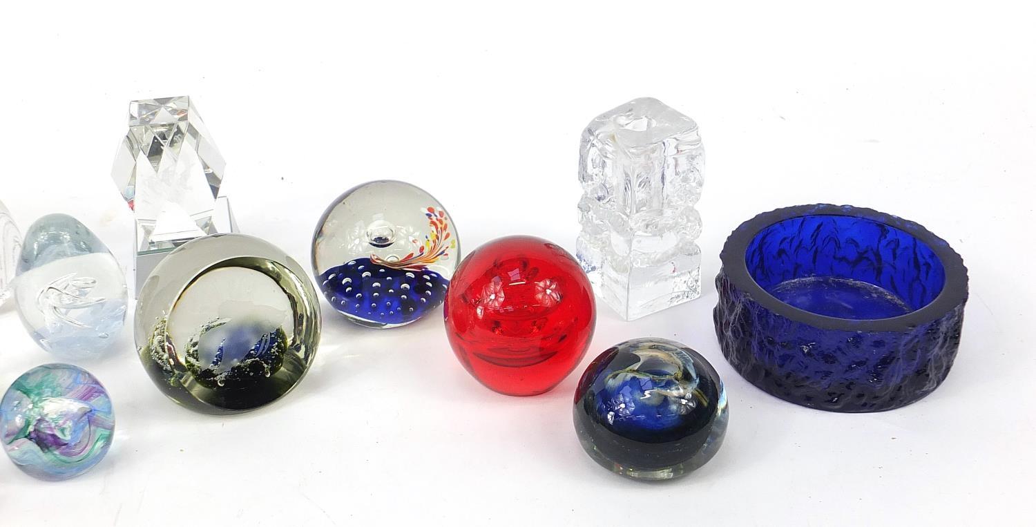 Art glassware including Caithness and Millefiori paperweights, the largest 20.5cm high : - Image 3 of 6