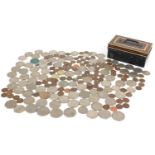 Pre decimal and later British coinage including pound coins and fifty pence pieces :