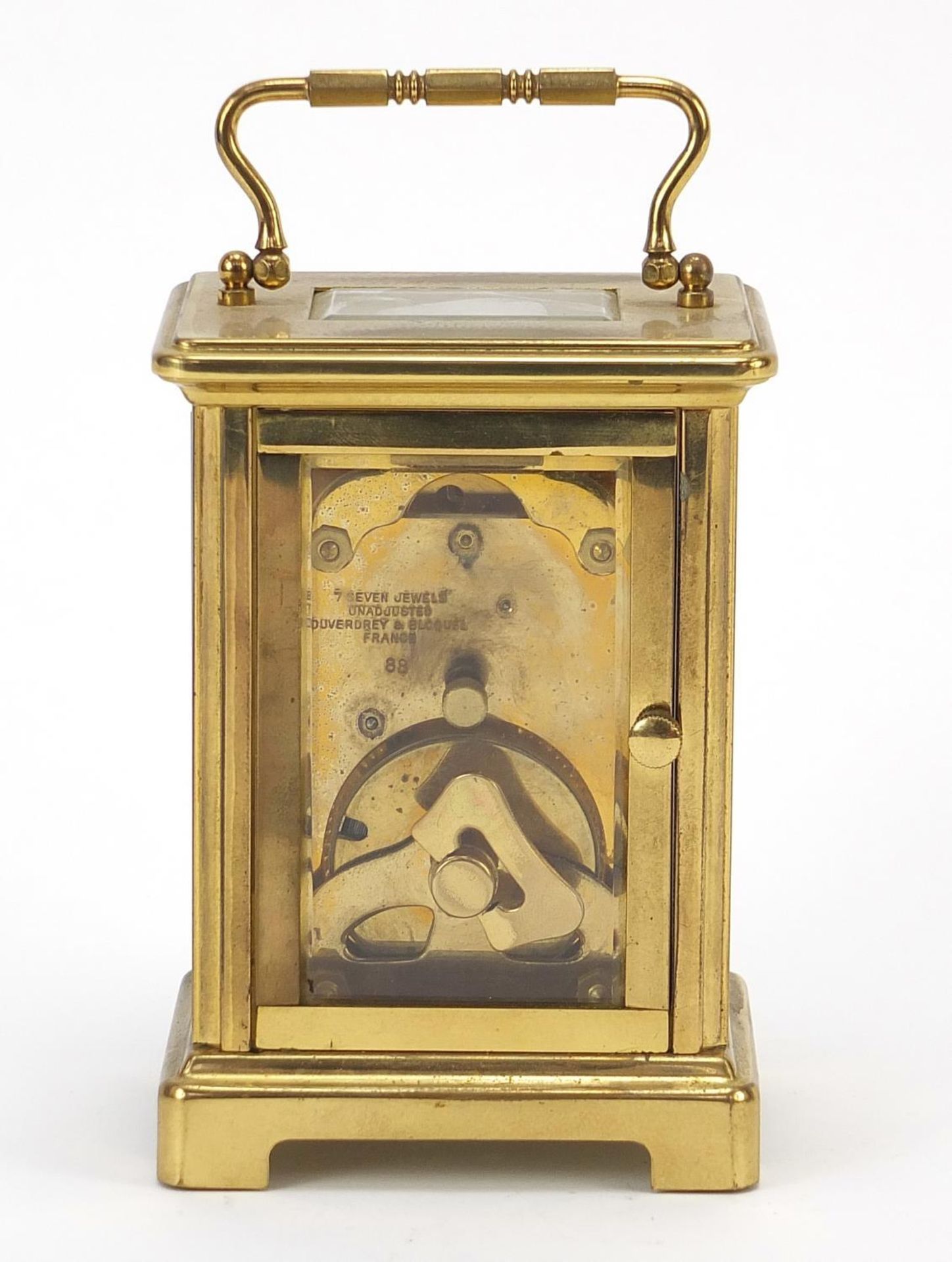 Bayard eight day brass cased carriage clock, 11.5cm high : - Bild 4 aus 8