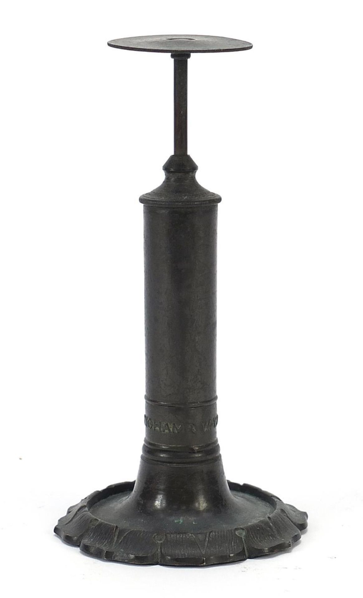 Victorian brass pillar postal scale by W R Winfield of Birmingham, 16.5cm high : - Image 2 of 4