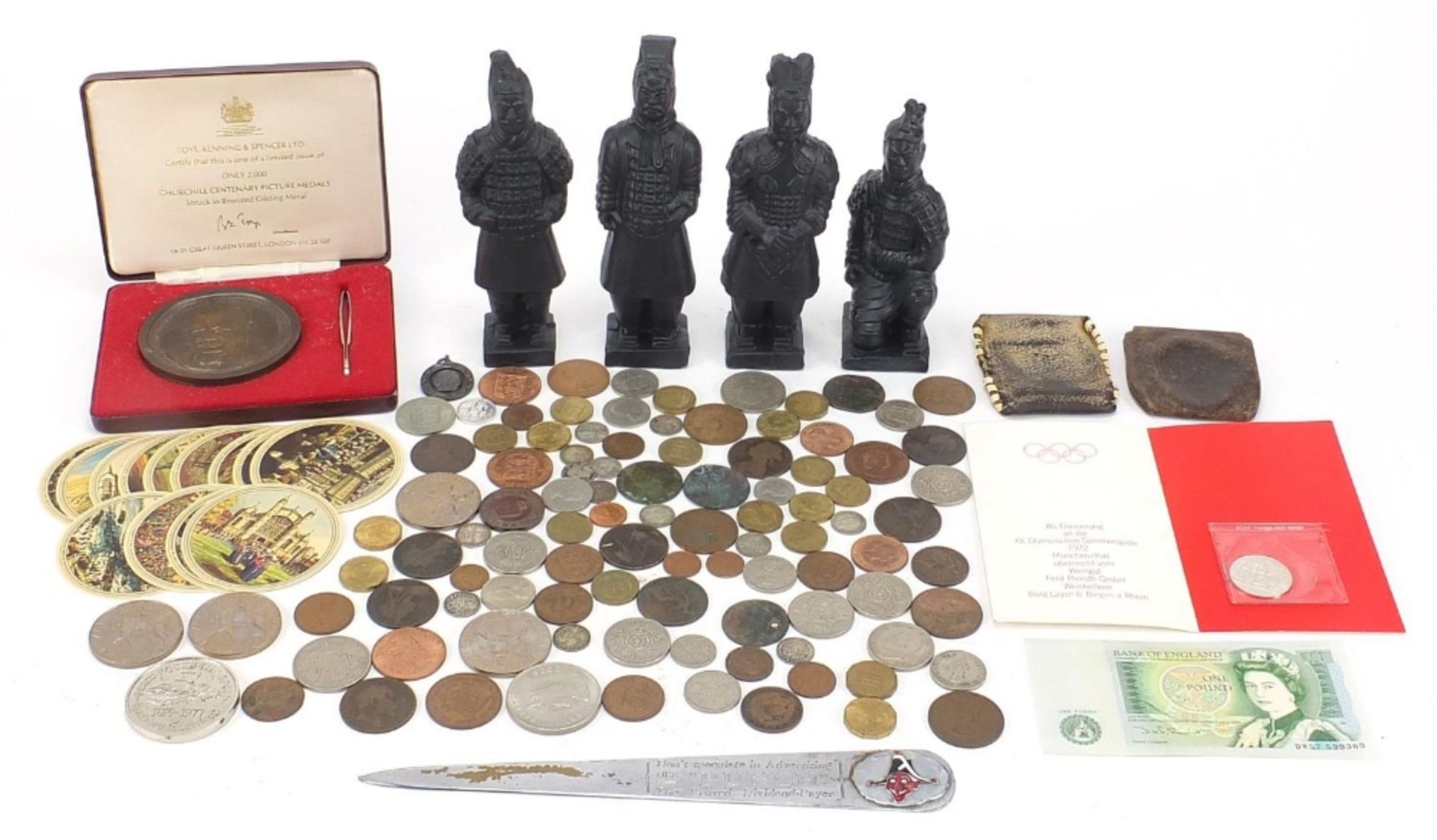 Sundry items including coinage and a Punch letter opener :For Further Condition Reports Please Visit