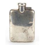 A & J Zimmerman Ltd, George V silver hip flask with bayonet fitting lid, Birmingham 1924, 11cm high,