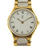 Yves St. Laurent, ladies quartz wristwatch numbered 192088, 24mm in diameter :For Further