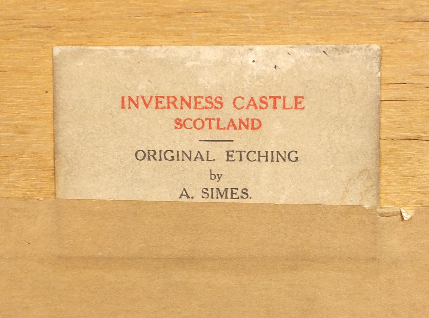 A Simes - The Cowal Shore, The Clyde and Inverness Castle Scotland, pair of pencil signed - Image 11 of 11